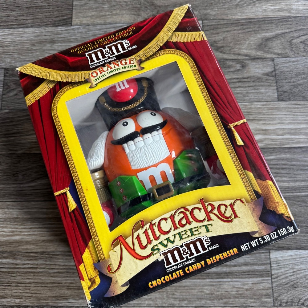 M&M's Candy Dispenser Orange Nutcracker Sweet Limited Edition Holiday Item
